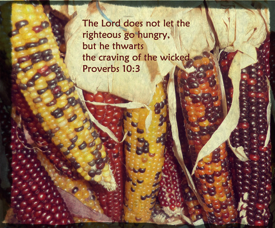 The Lord does not let the righteous go hungry,     but he thwarts the craving of the wicked. Proverbs 10:3
