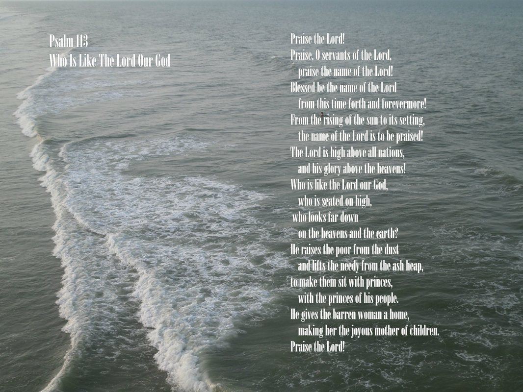 Psalm 113 on Photo of Beach by Donna Campbell