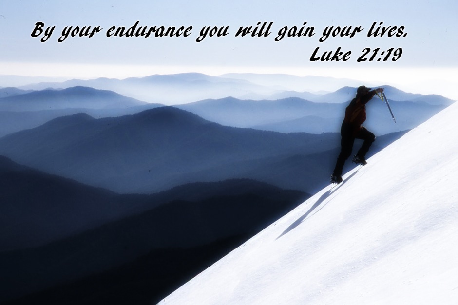 By your endurance you will gain your lives.” Luke 21:19