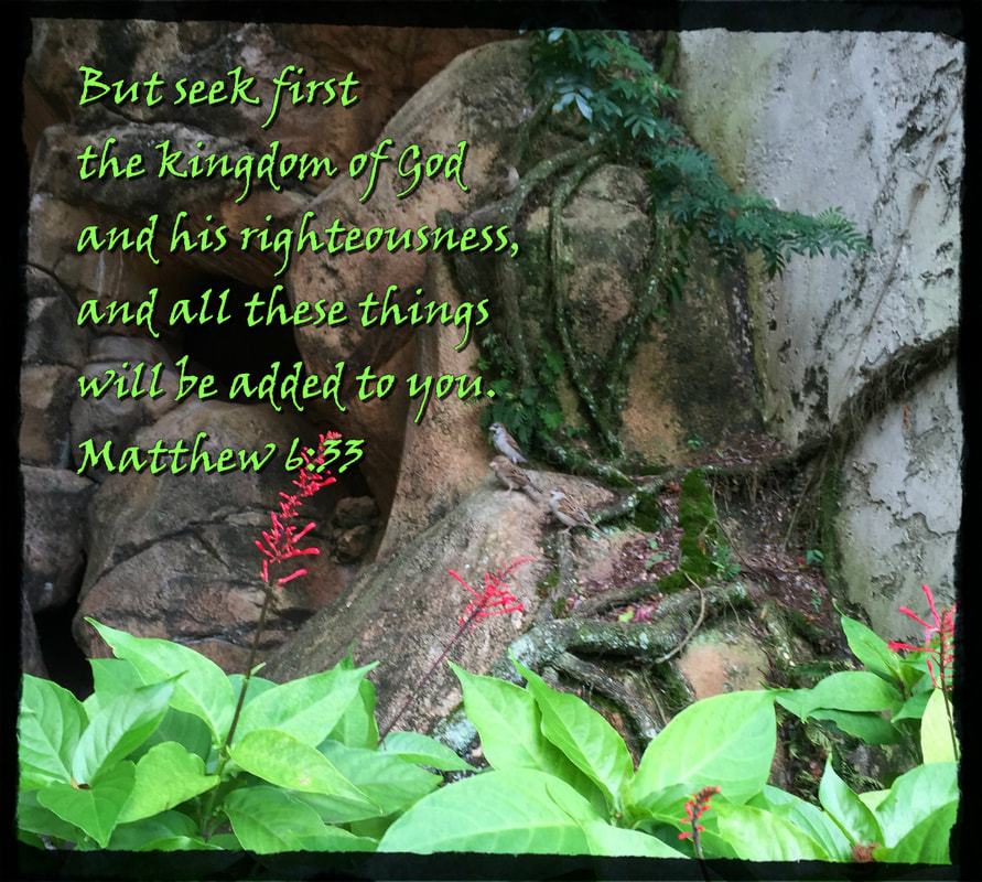 But seek first the kingdom of God and his righteousness, and all these things will be added to you. Matthew 6:33