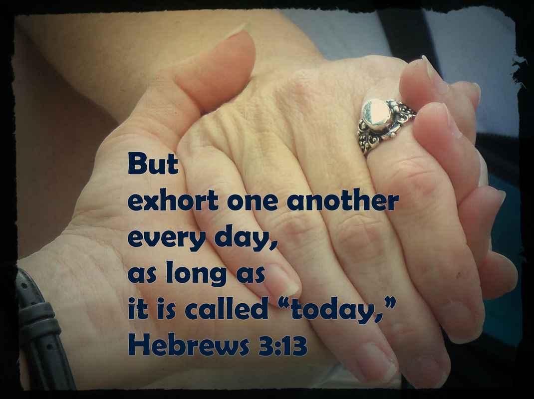But exhort one another every day, as long as it is called “today,” that none of you may be hardened by the deceitfulness of sin. Hebrews 3:13