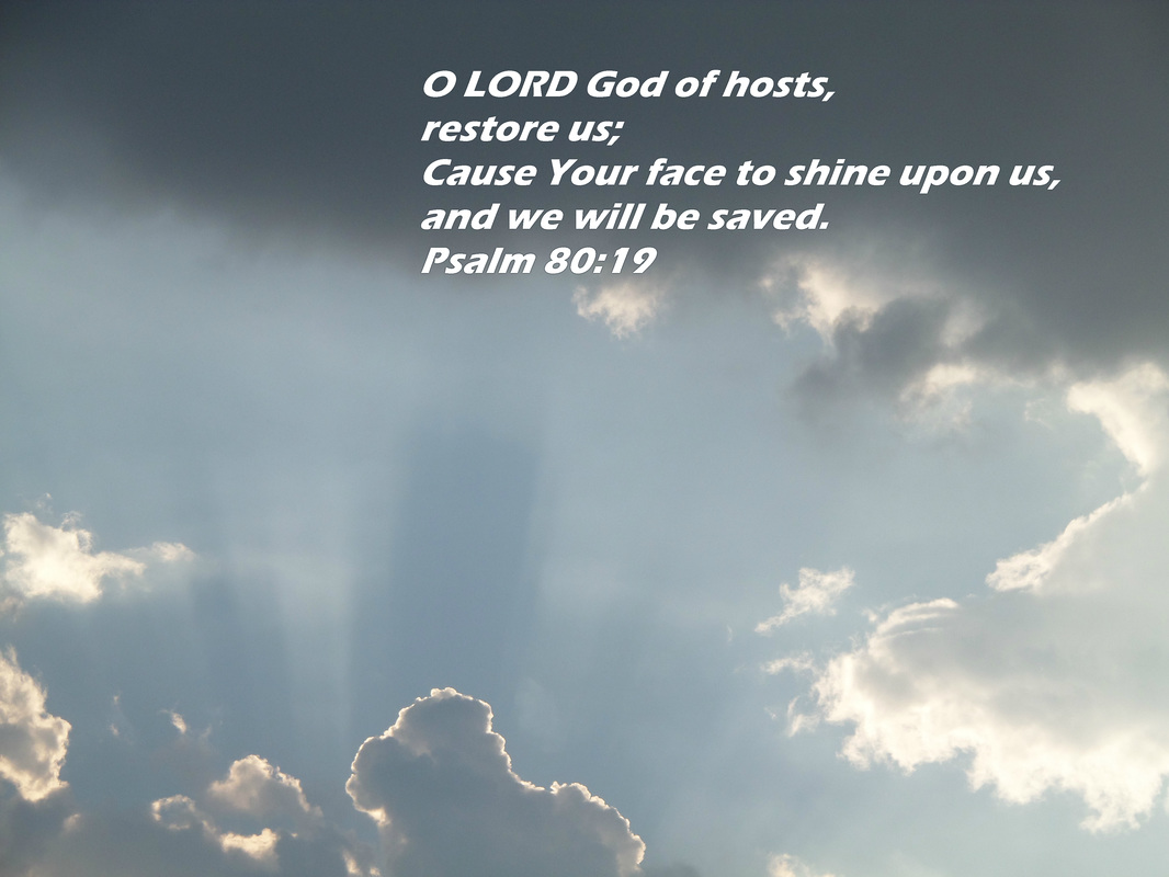 O LORD God of hosts, restore us; Cause Your face to shine upon us, and we will be saved. Psalm 80:19